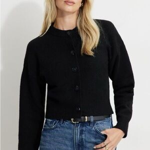 Dynamite Black Button-Up Cardigan